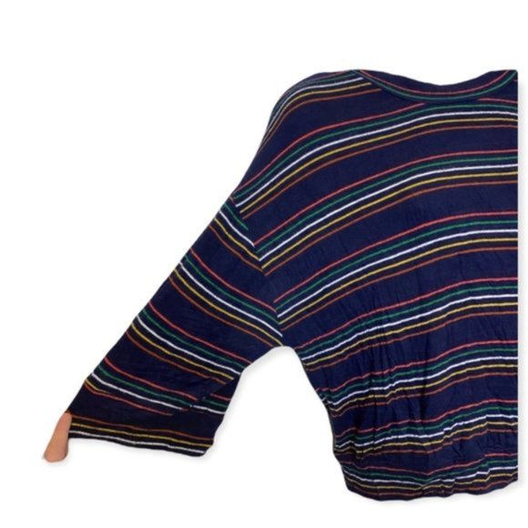 Sundry Kimono-Sleeve Striped Pullover Soft Sweatshirt Size 1 (S) - Picture 3 of 12